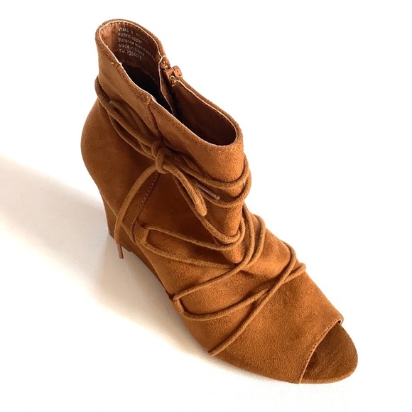 REPORT *PONGO* Suede Wedge Peep toe Boots, Size 8 - Picture 4 of 9